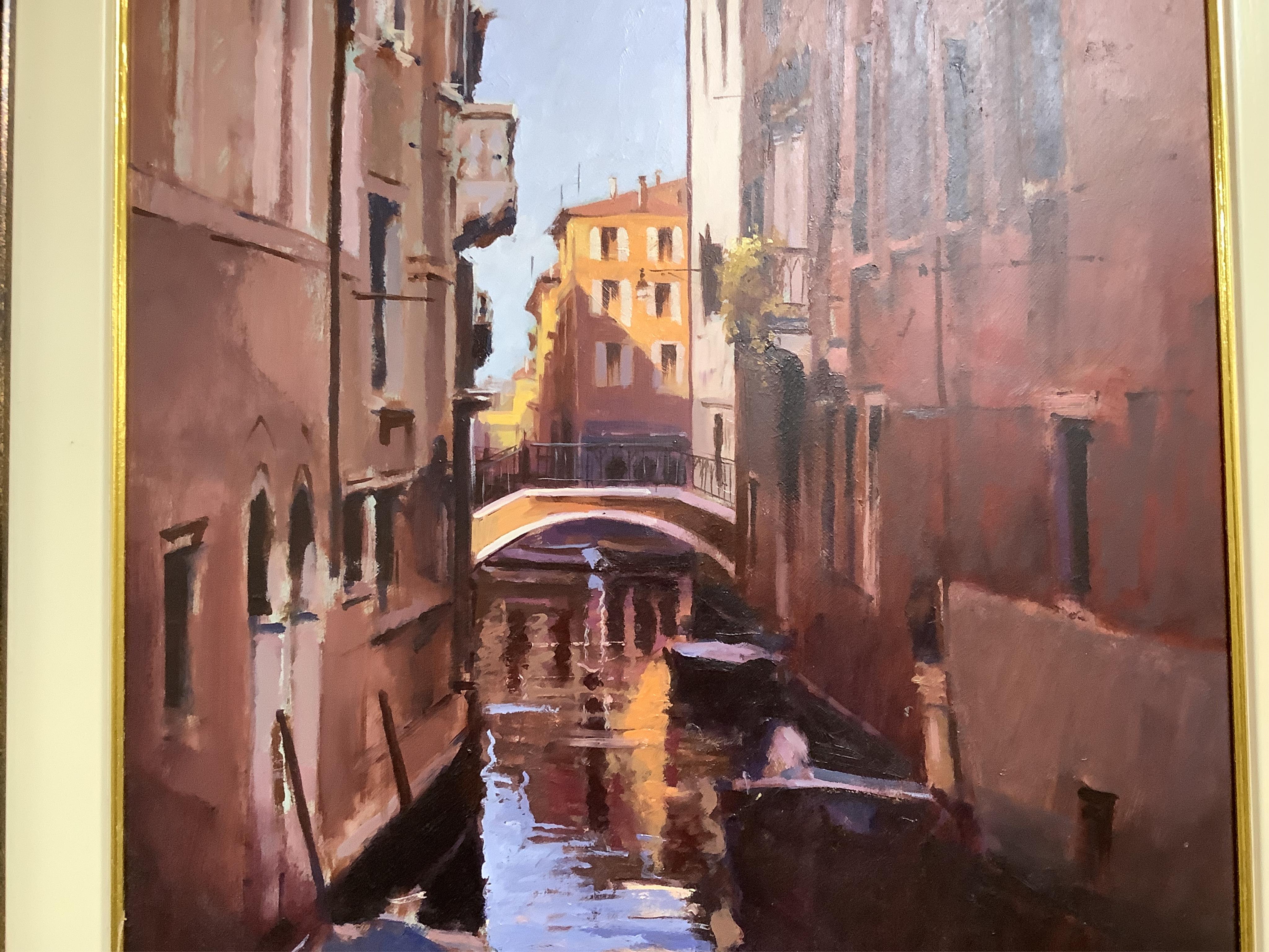 Peter Wileman ROI (b.1946), oil on board, Venice, signed, 50 x 40cm. Condition - good
